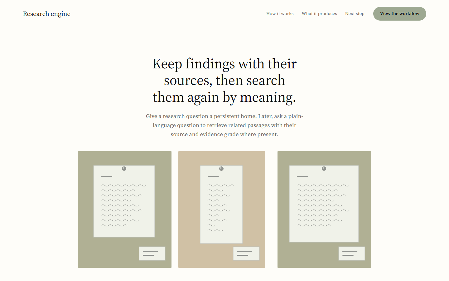 Approved and live Research engine page captured at 1440px on 2026-10-13