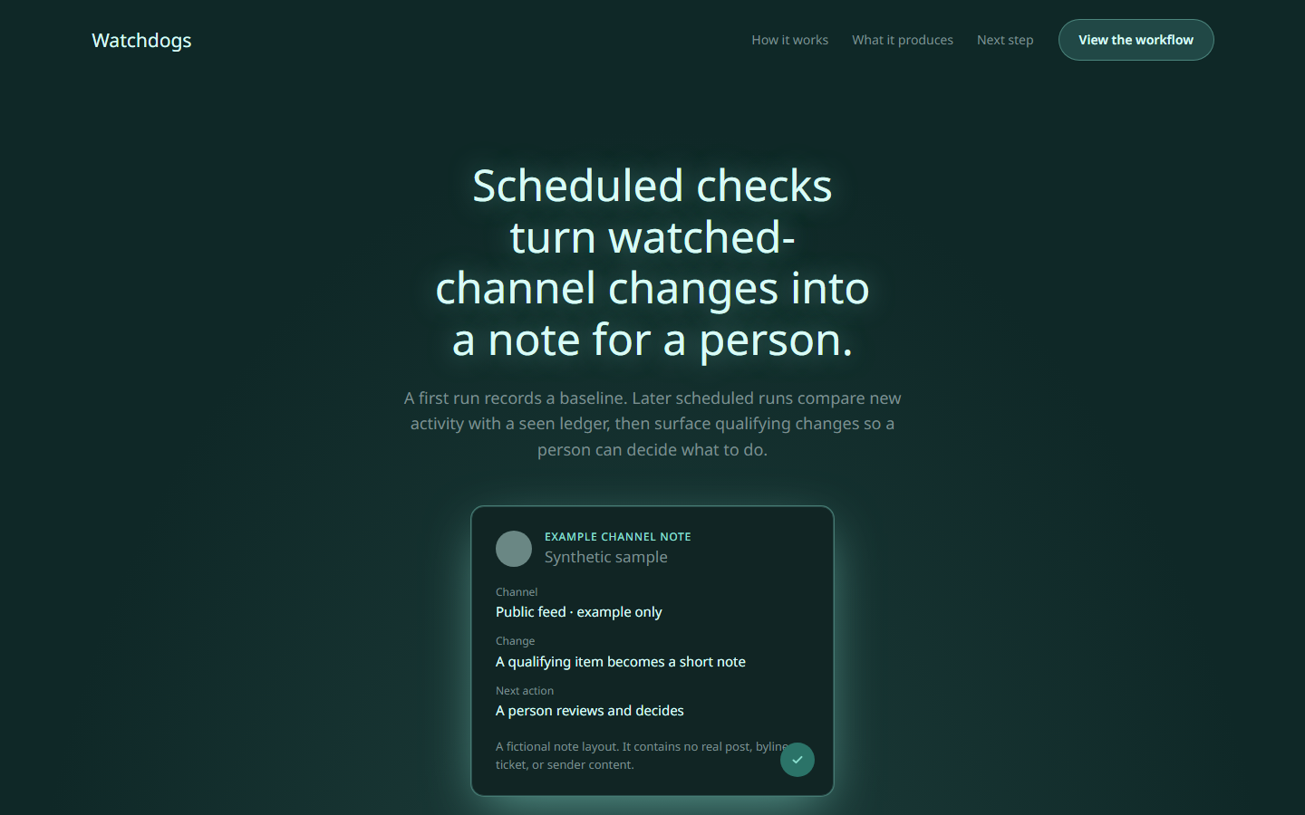 Approved and live Watchdogs page captured at 1440px on 2026-10-13